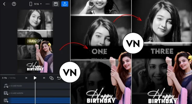 Happy Birthday Video Editing In Vn App